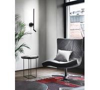 RAMON Applique 2 luci in metallo verniciato colore nero con diffusoe e faretto orientabili LED 6W 420LM + 3W 210LM 3000K