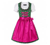 Ramona Lippert® - Dirndl per bambini per bambine - dirndl per bambini Franziska in verde scuro - 3 pezzi - costume tradizionale con grembiule, verde, 110-116 cm