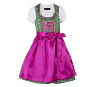 Ramona Lippert® - Dirndl per bambini per bambine - dirndl per bambini Franziska in verde scuro - 3 pezzi - costume tradizionale con grembiule, verde, 134-140
