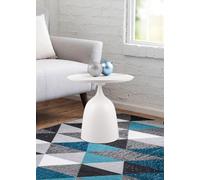 RAMONA TAVOLINO METALLO BIANCO BASE PIENA 48,5X46,5CM