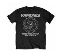 RAMONES First World Tour 1978 T-Shirt Ragazzo Licenza Ufficiale RockOff RATTRT