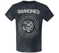 Ramones Hey Ho Let's Go Uomo T-Shirt Nero 100% Cotone Regular