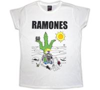 Ramones - T-Shirt # M White Ladies # Loco Live