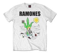 Ramones - T-Shirt # M White Unisex # Loco Live
