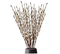 Ramoscelli per vasi rami di salice della figa 14pcs/mazzo da 33 pollici rami di salice a gambo lungo riutilizzabili artificiali con fiori bianchi ideali per il tavolo da ufficio per matrimoni domes