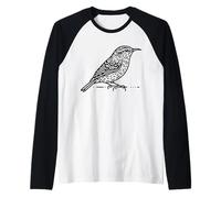Rampa Arte lineare Ornitologo Maglia con Maniche Raglan