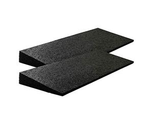 Rampa carrabile in gomma per marciapiedi e cordoli; (L x P H): 500 200 43 mm; confezione da 2 pezzi, sedia a rotelle, rimorchio, di accesso alla porta, autovetture