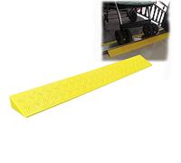 Rampa di accesso in plastica, robusta e antiscivolo, ideale per passi carrai, ingressi di casa, marciapiedi, sedie a rotelle, scooter per disabili e carrelli da giardino (Giallo, 100 x 20 x 9 cm)