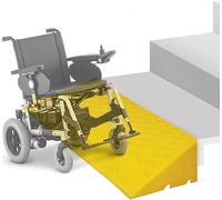 Rampa di Cordolo Carrabile Antiscivolo con Rampa di Soglia in Gomma, Rampa di Marciapiede di Salita da 1" - 7,5", Rampa per Sedia A Rotelle per Impieghi Gravosi, Rampa di Car, Yellow, 50x13x3cm