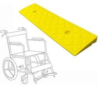 Rampa Di Pendenza Per Sedia A Rotelle 3-22 Cm Di Altezza, Rampe Per Marciapiede Antiscivolo, Rampe Per Marciapiede Carrabile Per Auto, Rampe Di Soglia In Plastica Portatili Leggere, Yellow, 49x27x11cm