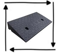 Rampa di soglia in gomma con altezza di 2/5 pollici - Rampa antiscivolo for sedie a rotelle e veicoli for vialetti/marciapiedi/parcheggi(Black,5in)