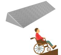 Rampa Di Soglia Portatile Rampa Per Marciapiedi, Per Scalini Altezza 3 A 10 Cm Rampa Per Sedia A Rotelle Antiscivolo Rampa Per Interni Per Spazzatrice Soglie Porte E Bagno ,Grigio,100*19.5*9cm