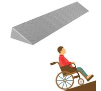 Rampa Di Soglia Portatile Rampa Per Marciapiedi, Per Scalini Altezza 3 A 10 Cm Rampa Per Sedia A Rotelle Antiscivolo Rampa Per Interni Per Spazzatrice Soglie Porte E Bagno ,Grigio,100*13*6cm