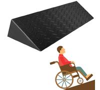 Rampa Di Soglia Portatile Rampa Per Marciapiedi, Per Scalini Altezza 3 A 10 Cm Rampa Per Sedia A Rotelle Antiscivolo Rampa Per Interni Per Spazzatrice Soglie Porte E Bagno ,Nero,100*21.5*10cm