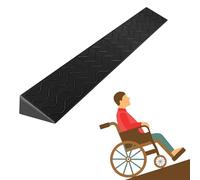 Rampa Di Soglia Portatile Rampa Per Marciapiedi, Per Scalini Altezza 3 A 10 Cm Rampa Per Sedia A Rotelle Antiscivolo Rampa Per Interni Per Spazzatrice Soglie Porte E Bagno ,Nero,100*10*4cm
