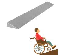 Rampa Di Soglia Portatile Rampa Per Marciapiedi, Per Scalini Altezza 3 A 10 Cm Rampa Per Sedia A Rotelle Antiscivolo Rampa Per Interni Per Spazzatrice Soglie Porte E Bagno ,Grigio,100*10*4cm
