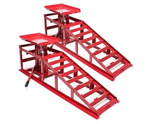 Rampa di sollevamento con martinetto idraulico Altezza regolabile 2000 kg Per pneumatici max 225 mm