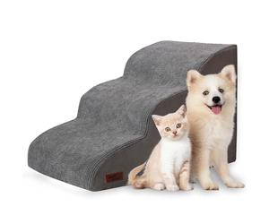 Rampa e scale per cani a 3 livelli, per letti o divani, antiscivolo e robusti, per cani di piccola taglia per salire sul letto alto