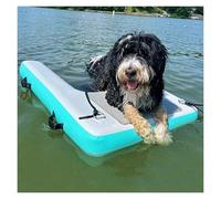 Rampa galleggiante gonfiabile per cani, resistente scala per animali domestici, per imbarcazioni sul lago, uscita piscina pieghevole con cuscinetto antiscivolo e gradino in rete ponderata