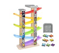 Rampa Giocattolo da Auto Con Parcheggio In Legno Giochi Educativi