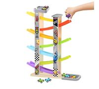Rampa Giocattolo da Auto,Giocattoli Educativi in Legno a Sette Livelli | Set Pista Auto Da Corsa Bambini - Per maschi e femmine casa scuola asilo iardino cortile compleanno