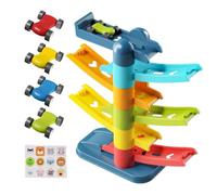 Rampa giocattolo per bambini, 4 piccole auto oscillanti, set di rampe per auto, per ragazze dai 3 anni in su, regalo di compleanno, per interni scrivania e pavimento, attività di gioco per l'asilo