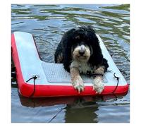 Rampa gonfiabile per cani con borsa per il trasporto, pontile galleggiante e scala antiscivolo per animali domestici, ideale per laghi, spiagge e porti turistici