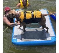 Rampa gonfiabile per cani con piattaforma antiscivolo in EVA, soluzione di uscita sicura per animali domestici fino a 60 kg, include pompa ad aria manuale