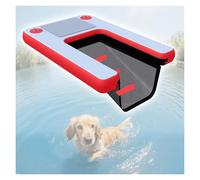 Rampa gonfiabile per cani con scala di sicurezza per un facile accesso alla piscina, design resistente alle forature, per animali di taglia grande fino a 104 kg