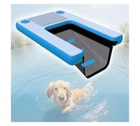 Rampa gonfiabile per cani con scala di sicurezza per un facile accesso alla piscina, design resistente alle forature, per animali di taglia grande fino a 104 kg