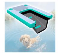 Rampa gonfiabile per cani con scala di sicurezza per un facile accesso alla piscina, design resistente alle forature, per animali di taglia grande fino a 104 kg