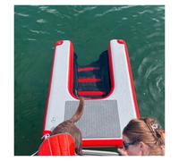 Rampa gonfiabile per cani per piscina/lago/bacino, piattaforma d'acqua extra large da 1,5 m, supporta 105 kg, perfetta per un facile accesso