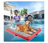 Rampa gonfiabile per cani - Scala galleggiante per piscina per animali domestici, pieghevole e riutilizzabile con pompa, supporta fino a 104,8 kg, ideale per uso in bacino