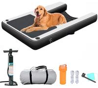 Rampa gonfiabile per piscina per cani con cuscinetto antiscivolo, alta galleggiabilità per un facile accesso all'acqua, pieghevole per una comoda conservazione