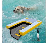 Rampa gonfiabile per piscina per cani, portatile, per un facile accesso a piscine interrate e fuori terra, laghi