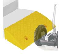 Rampa in gomma for sedie a rotelle, rampa antiscivolo for soglia di accesso for auto, scooter e passeggini(Yellow,20x8.7x2in)