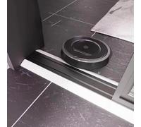 Rampa in silicone con supporto sicuro per robot spazzanti, progettata per transizioni di soglie e barriere d'acqua (bianco)