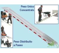 RAMPA PEDANA DI CARICO SCARICO ALLUMINIO FISSA CM 200 TRATTORE MOTO QUAD
