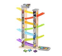 Rampa per auto giocattolo - Pista a per movimenti ad alta velocità, giochi di apprendimento in legno per parcheggio con funzione di ribaltamento automatico, set da gioco per bambini con rampa