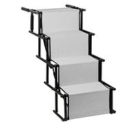 Rampa per Auto per Cani, Rampa per Cani, Scaletta per Cani, Carico Massimo 75 kg, Dimensioni Regolabili, Dimensioni Massime 139 * 45 * 76 cm, Pieghevole (Grigio)