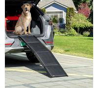 Rampa per cani pieghevole in alluminio PawHut per auto 158x43,5x2,5 cm nera