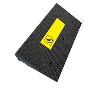 Rampa per Disabili Altezza 16 Cm con Texture Materiale in Gomma e Plastica Rampa per Scalino 13 Cm con Viti Rete Rinforzata Sul Fondo Bordi Stradali e Cortili(100 * 50 * 12cm)