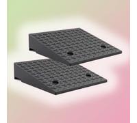 rampa per sedie a rotelle, 2 Pcs Heavy Duty Cars Driveway Ramps Loading Ramp For Garage Dock Warehouse(H 12CM/4.7")