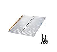 Rampa per Sedie a Rotelle, gardhom 92cm Sedia a Rotelle Pieghevole Capacità di Carico 362kg Rampe di Carico in Alluminio Rampa Disabili per Casa Gradini Scale