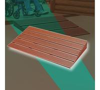 rampa per sedie a rotelle, Non-Slip Threshold Ramp Shed Ramps, 3" 4" Rise Driveway Kerb Ramp Entry Ramps For Garage Cars(50x90x10 cm)