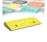 rampa per sedie a rotelle, Portable Curb Ramps Non-Slip Doorway Entry Ramps Shed Ramps Loading Ramp 1.2"-7" Rise Height(Yellow,50x22x5 cm)