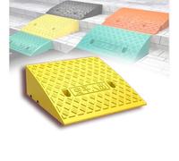 rampa per sedie a rotelle, Portable Curb Ramps Non-Slip Doorway Entry Ramps Shed Ramps Loading Ramp 1.2"-7" Rise Height(Yellow,50x37x16 cm)