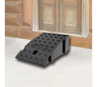 rampa per sedie a rotelle, Rubber Doorway Threshold Ramp, Interlocking Curb Ramps, 3" 7" Rise Small Wheelchair Ramp(Black,25x40x16 cm)