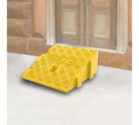 rampa per sedie a rotelle, Rubber Doorway Threshold Ramp, Interlocking Curb Ramps, 3" 7" Rise Small Wheelchair Ramp(Yellow,25x27x7 cm)