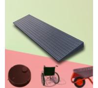 rampa per sedie a rotelle, Rubber Wheelchair Ramp, Lightweight Doorway Threshold Ramp 1" 2" Rise Curb Ramps(Black,80x22x5 cm/31.5"x8.6"x2")